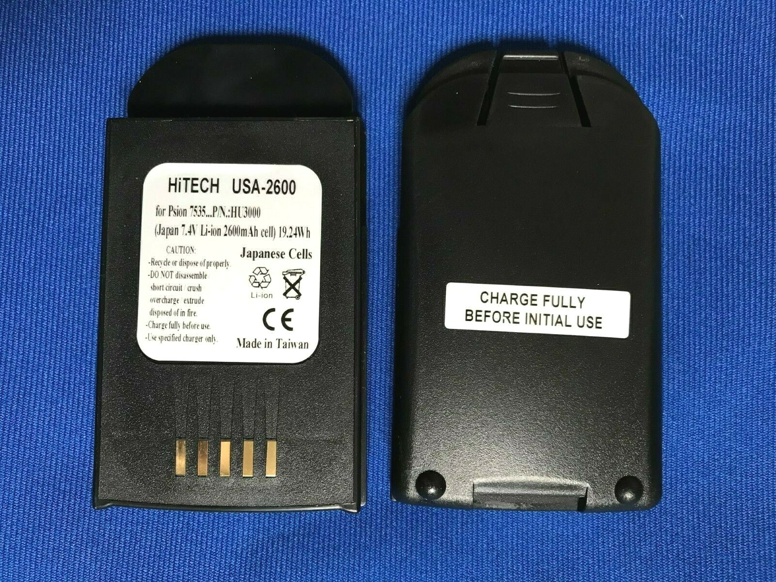 Hitech Battery(Japan Li-ion7.4V2.6A19.2wh)F PSION/Teklogix/Motorola 7535 #HU3000