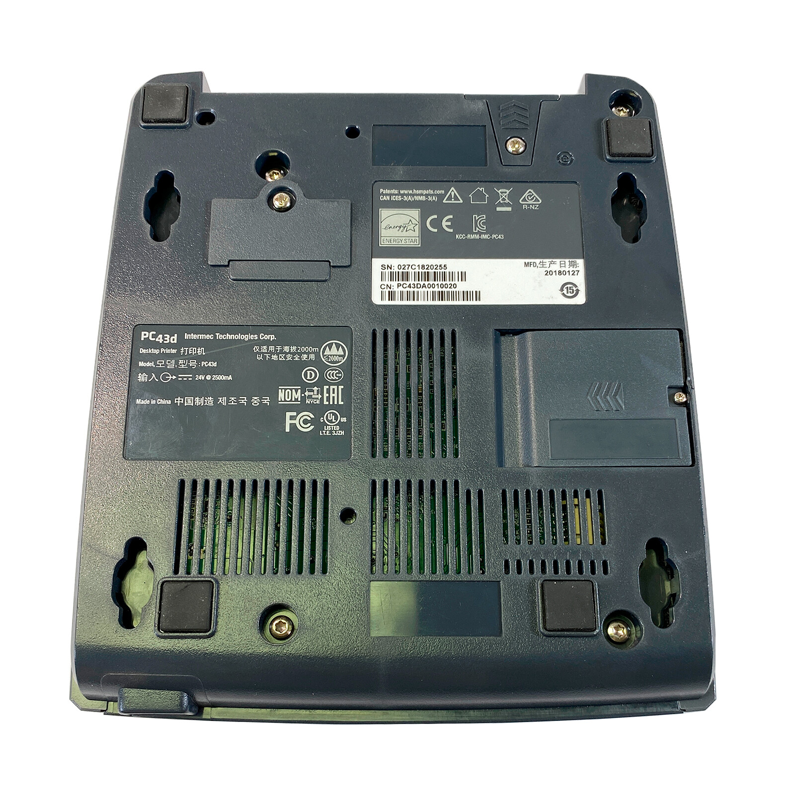 Intermec PC43d Direct Thermal Barcode Label Printer LCD USB Ethernet TESTED