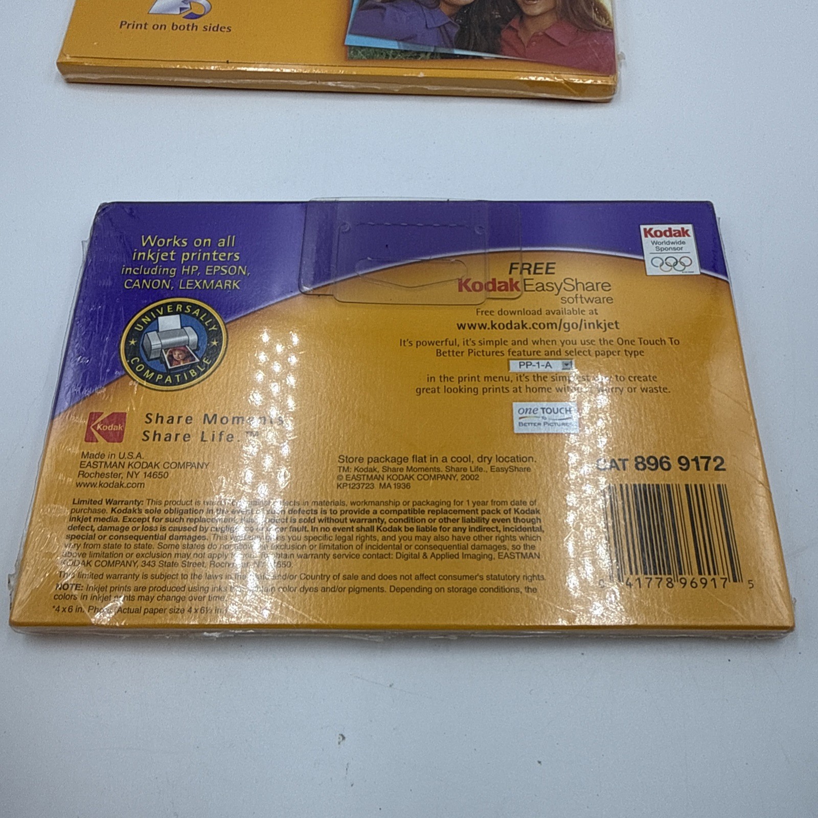 2 Pack Kodak Picture Paper Soft Gloss Prints on Both Sides 4×6