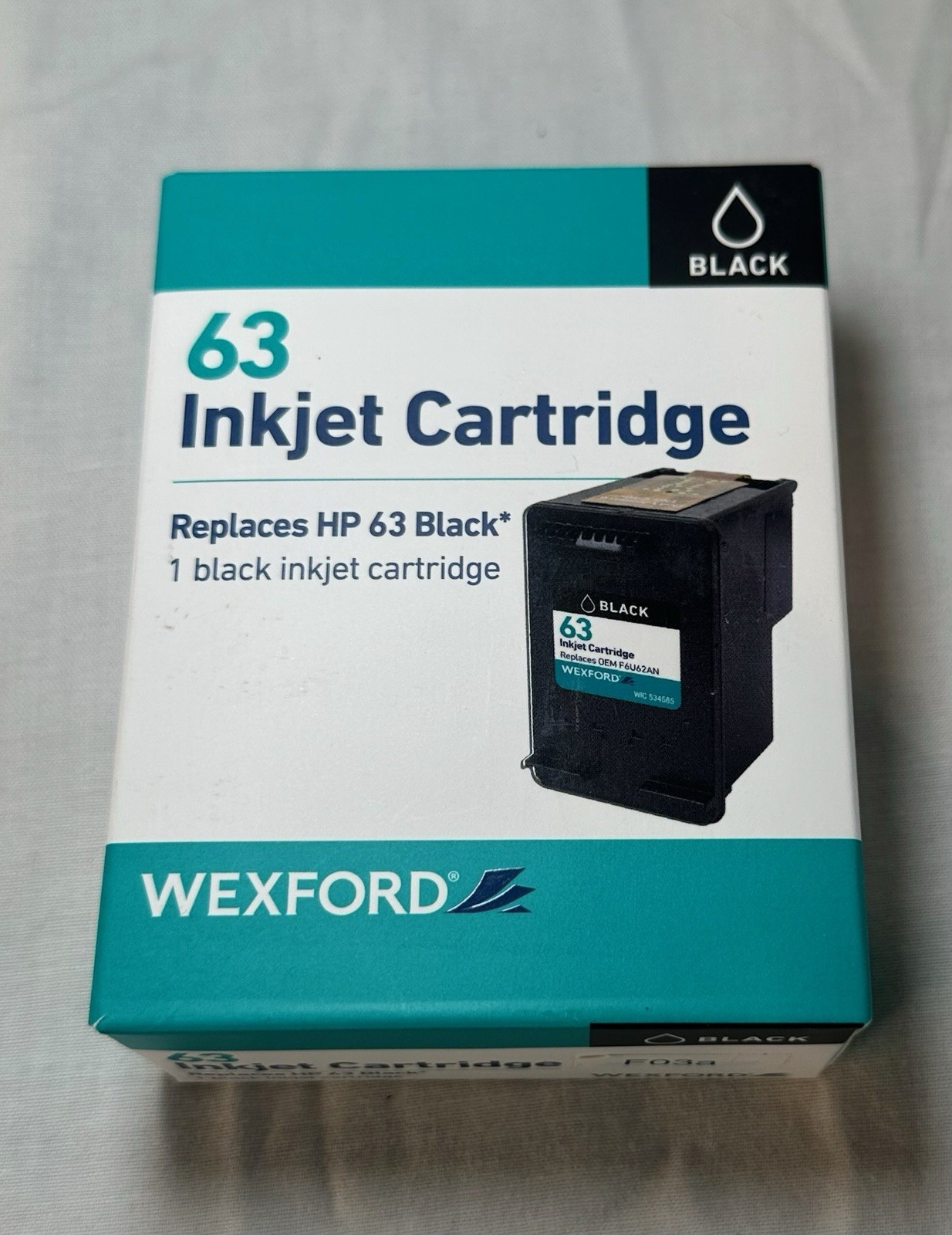 Lot Of 2 ! Wexford 63 Inkjet Black Ink Cartridges NEW/SEALED