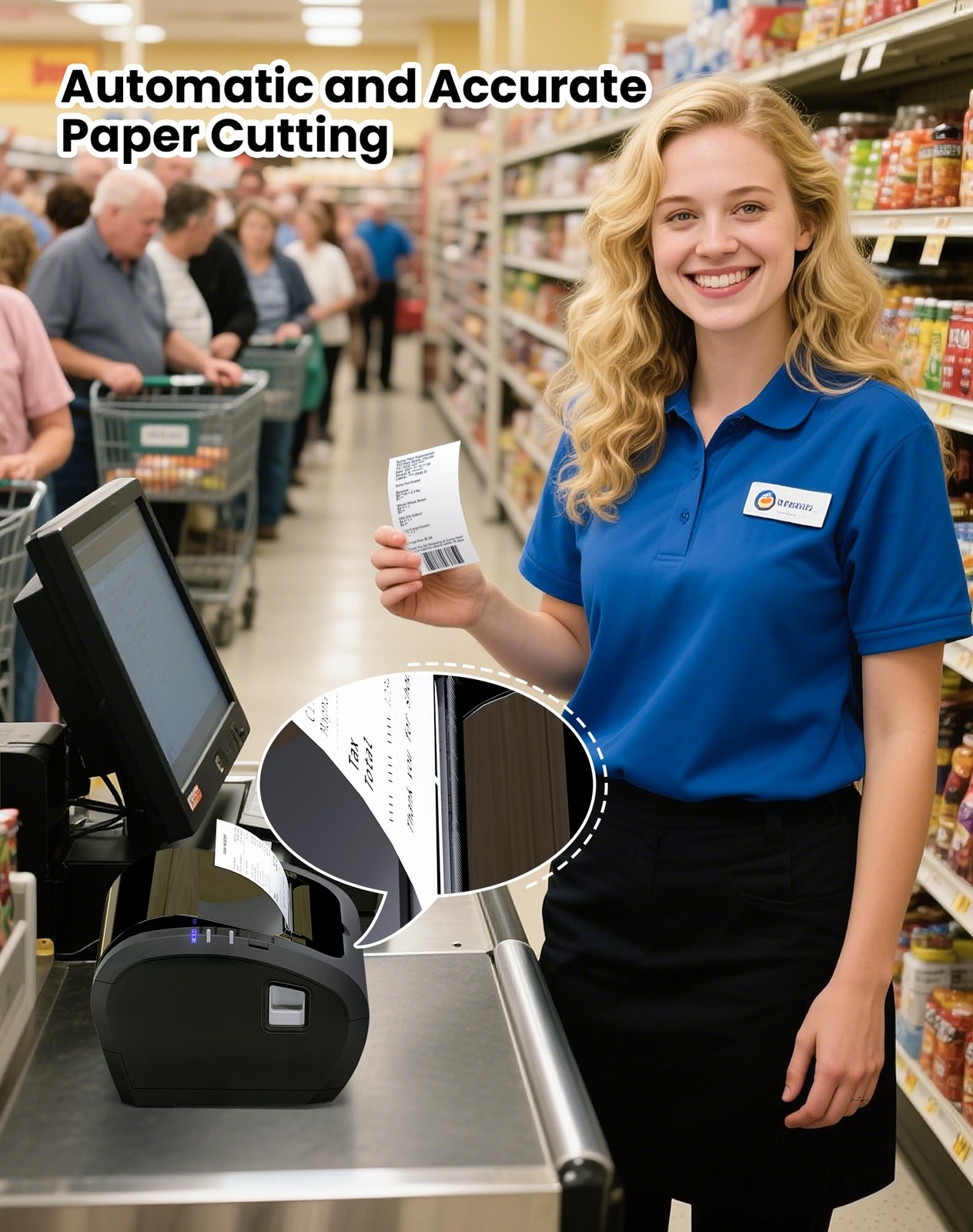 vretti M817 Thermal Receipt Printer 80mm USB POS Printer Auto Cutter Ethernet