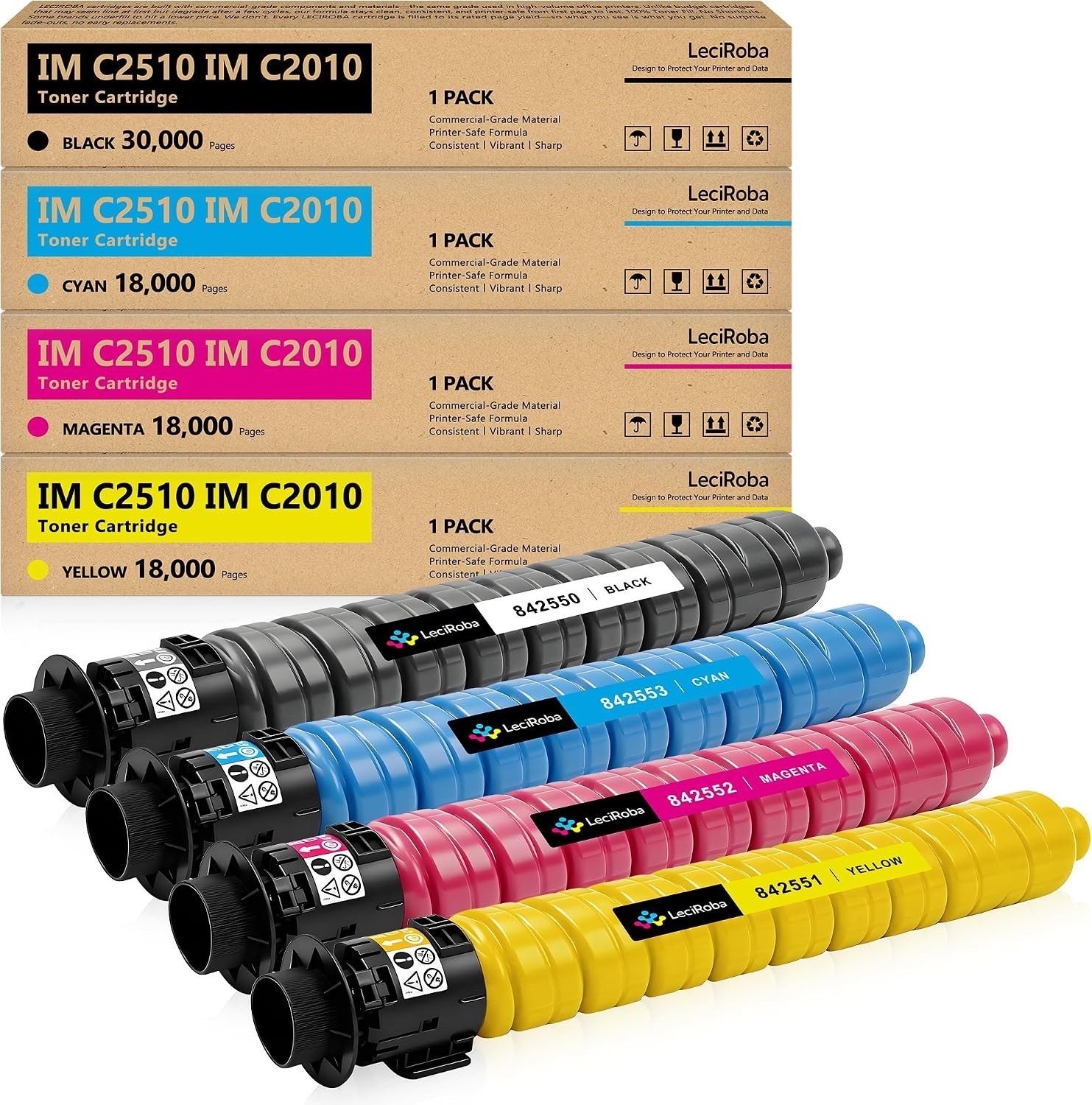 IM C3010 IM C3510 Compatible Toner Cartridge for Ricoh 4-Pack BCMY