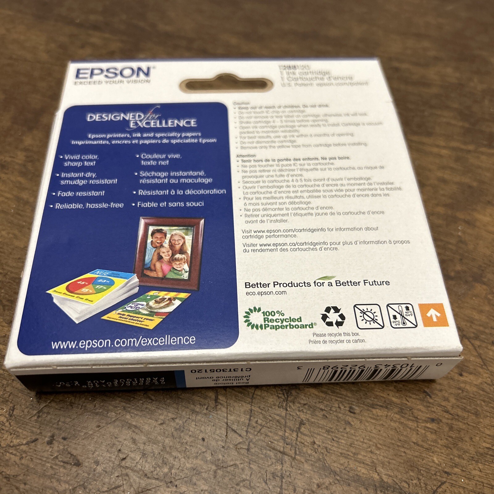 Genuine Epson T288 Black Standard Yield Ink Cartridge T288120- 02/2026 New