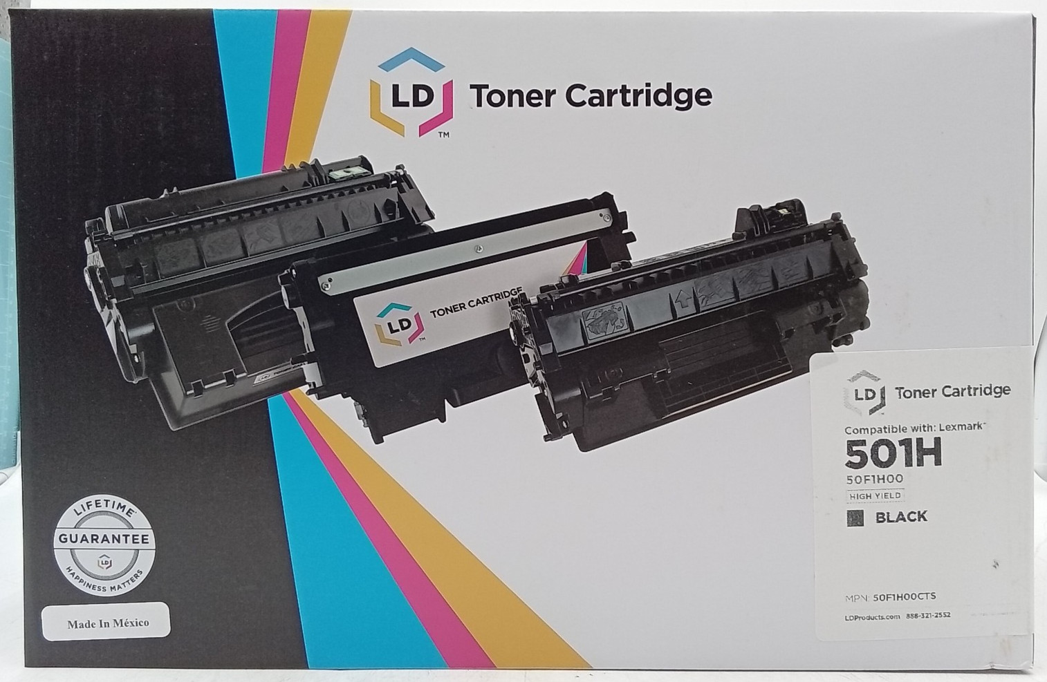 LD High Yield Toner Cartridge For Lexmark 501H 50F1H00 Black MS310d Sealed