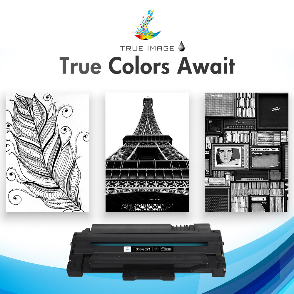 3 Pack Black 330-9523 Toner Cartridge For Dell 1130 1130N 1133 1135N Printer