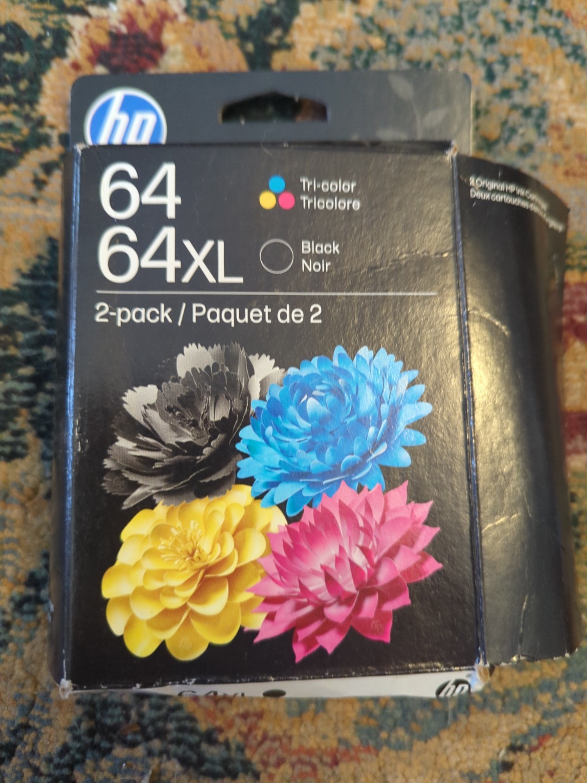 Genuine HP 64 & 64XL Black Tri-Color Ink Cartridge 2-Pack – Exp 11/2027 Sealed