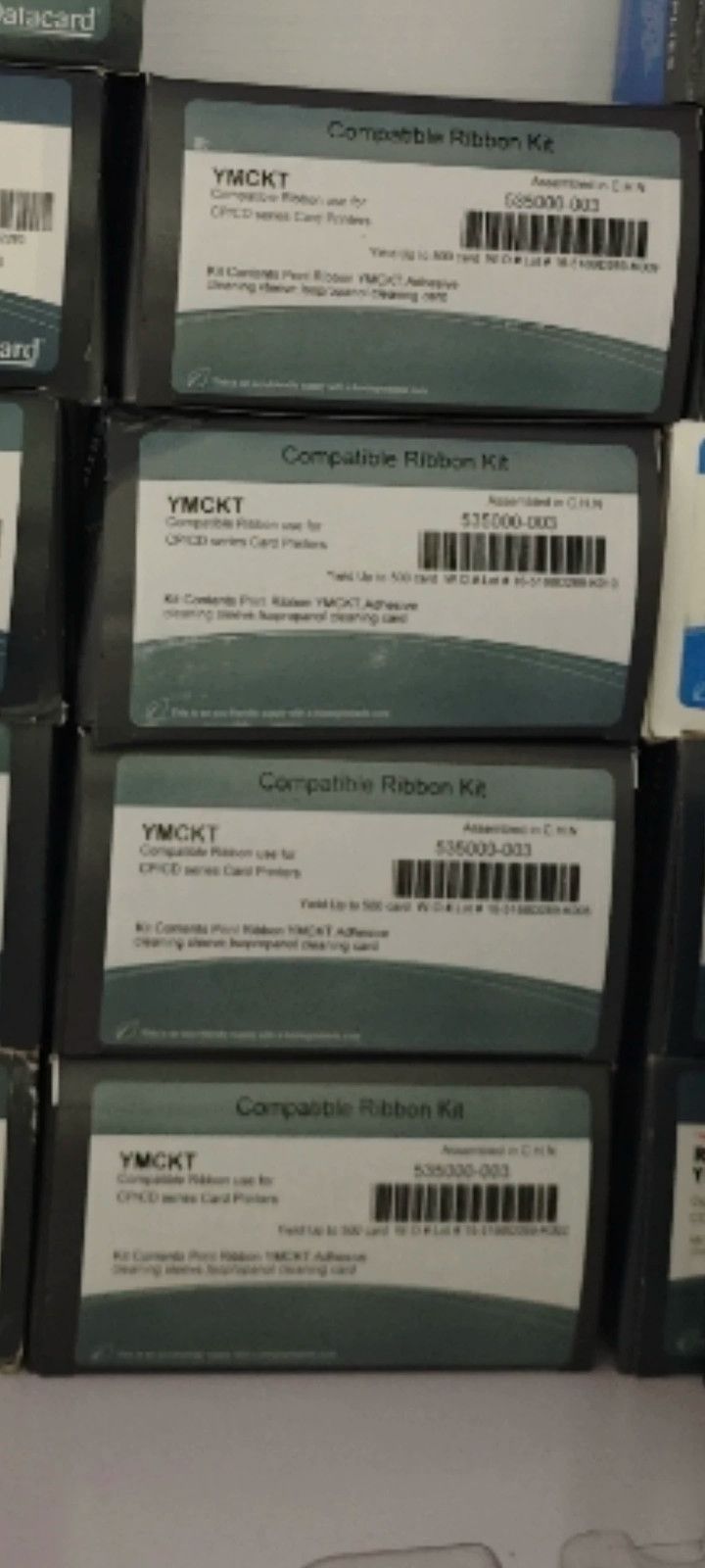 534000-003 Color Ribbon YMCKT 500 Images Fits For Datacard SP SD Series Printer