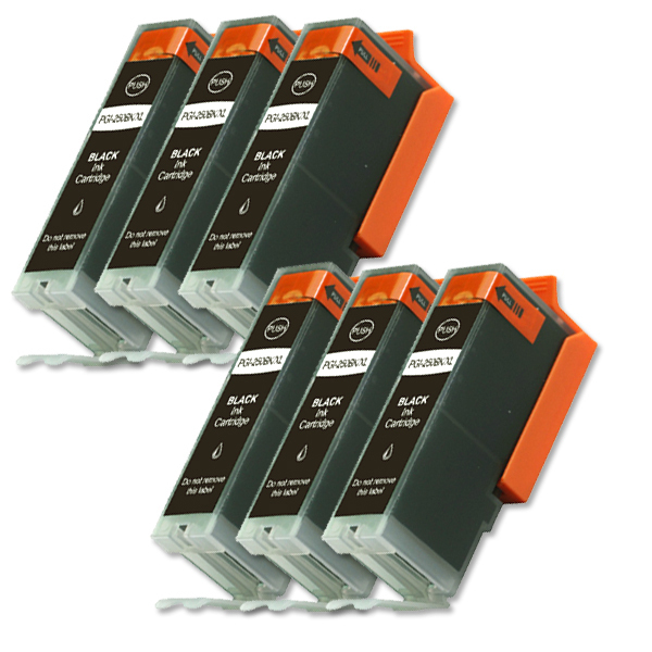 6 BLACK Ink Cartridge fits + CHIP for Canon PGI-250 XL MX722 MX922 MG6620 MG7520