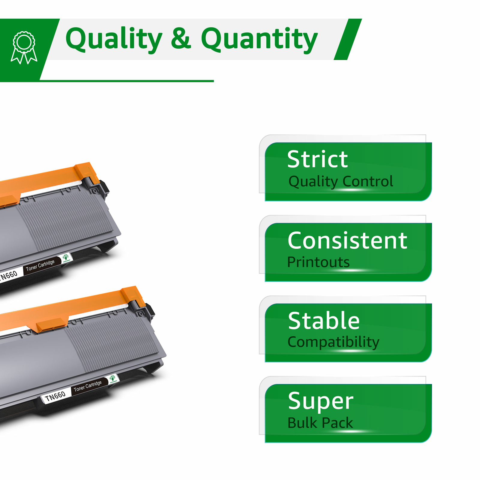 5 High Yield TN660 TN630 Compatible Toner Cartridge For Brother DCP-L2540DW