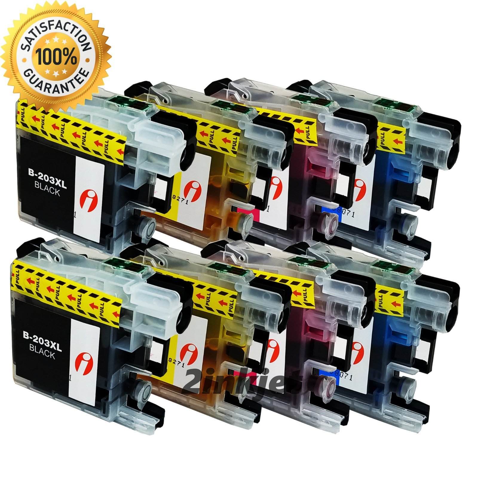 8 pk LC-203 LC203 XL Ink Set For Brother MFC-J460dw MFC-J480dw MFC-J485dw LC201