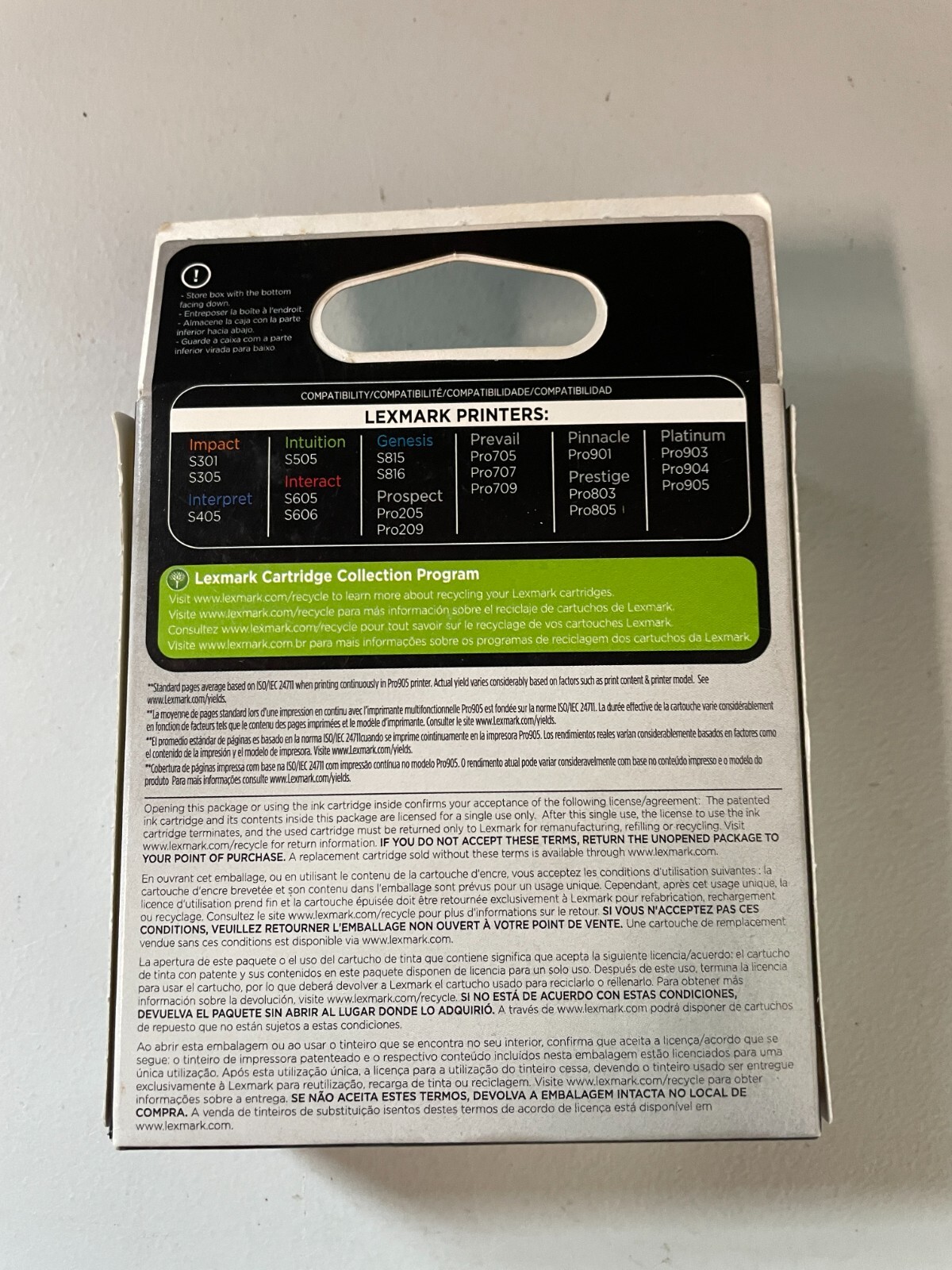 Lexmark 100 XL Genuine Black INK 100xl for S815 S301 S305 S405 S505 S605 Pro905