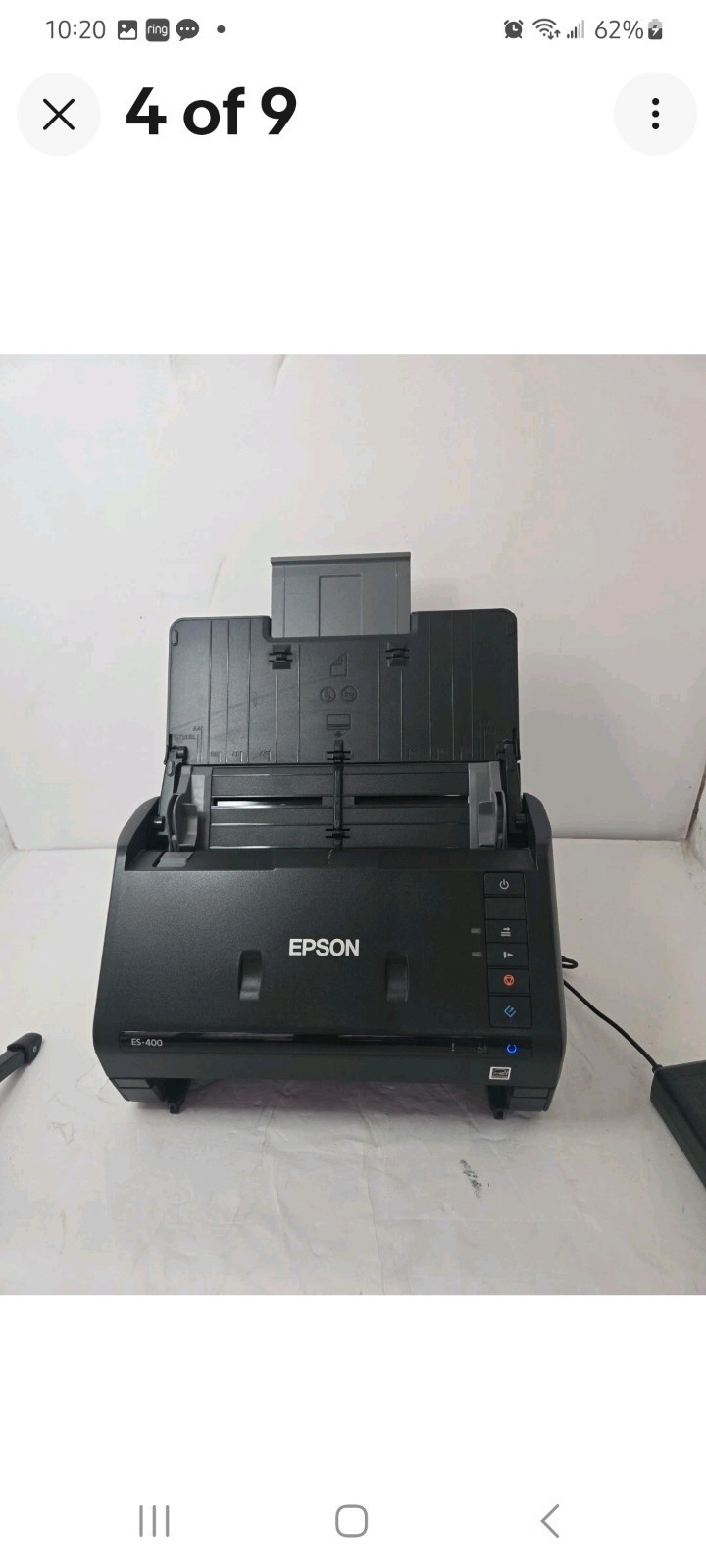 Epson WorkForce ES-400 J381A Duplex Desktop Color Document Scanner w/AC Adapter