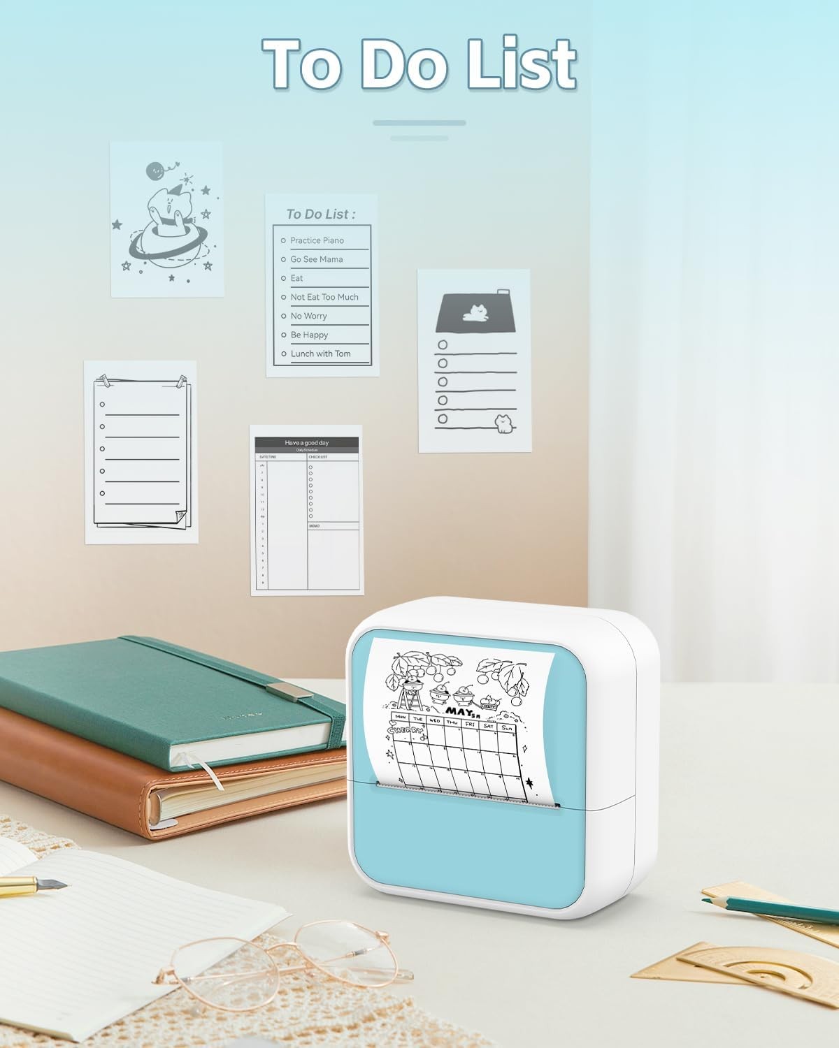 300 Dpi Sticker Printer – Mini Bluetooth Printers,S1 Portable Thermal Printer