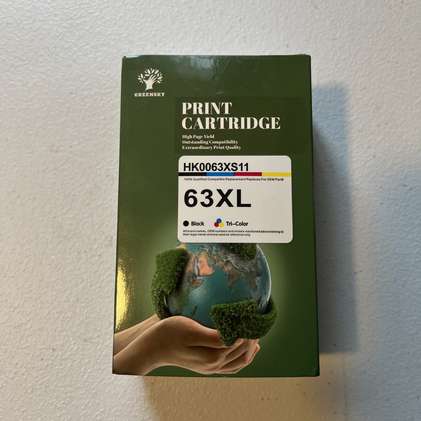 Greensky 63XL High Page Yield Ink Cartridge 2 PACK – Black And Tri Color Combo