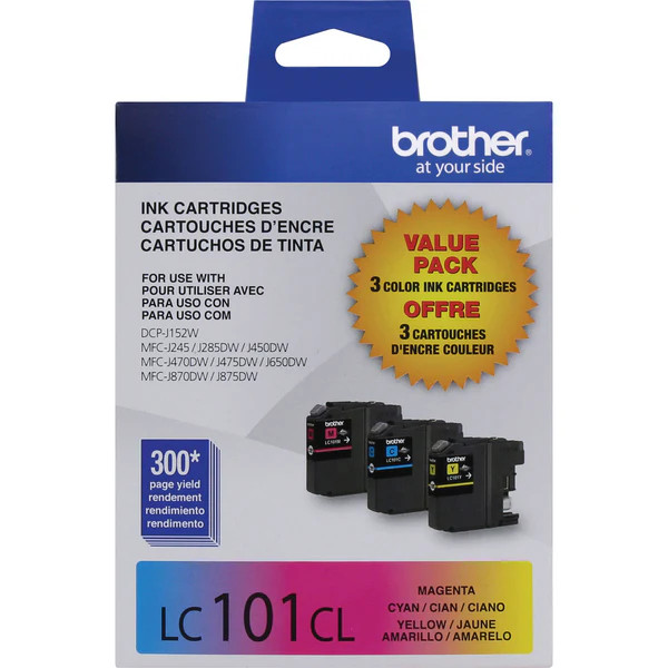 Brother LC1013PKW Ink Cartridge 3‑Pack (C/M/Y) – Genuine OEM Innobella