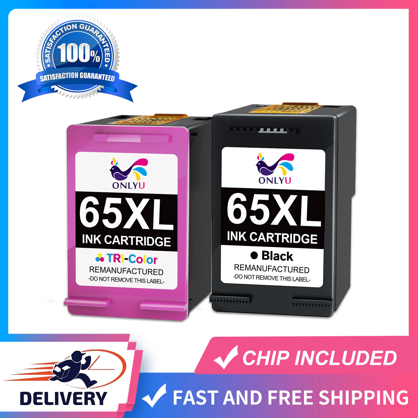 65XL 65 XL Black / Color Ink Cartridge For HP Deskjet 2652 2655 3752 3755 3758