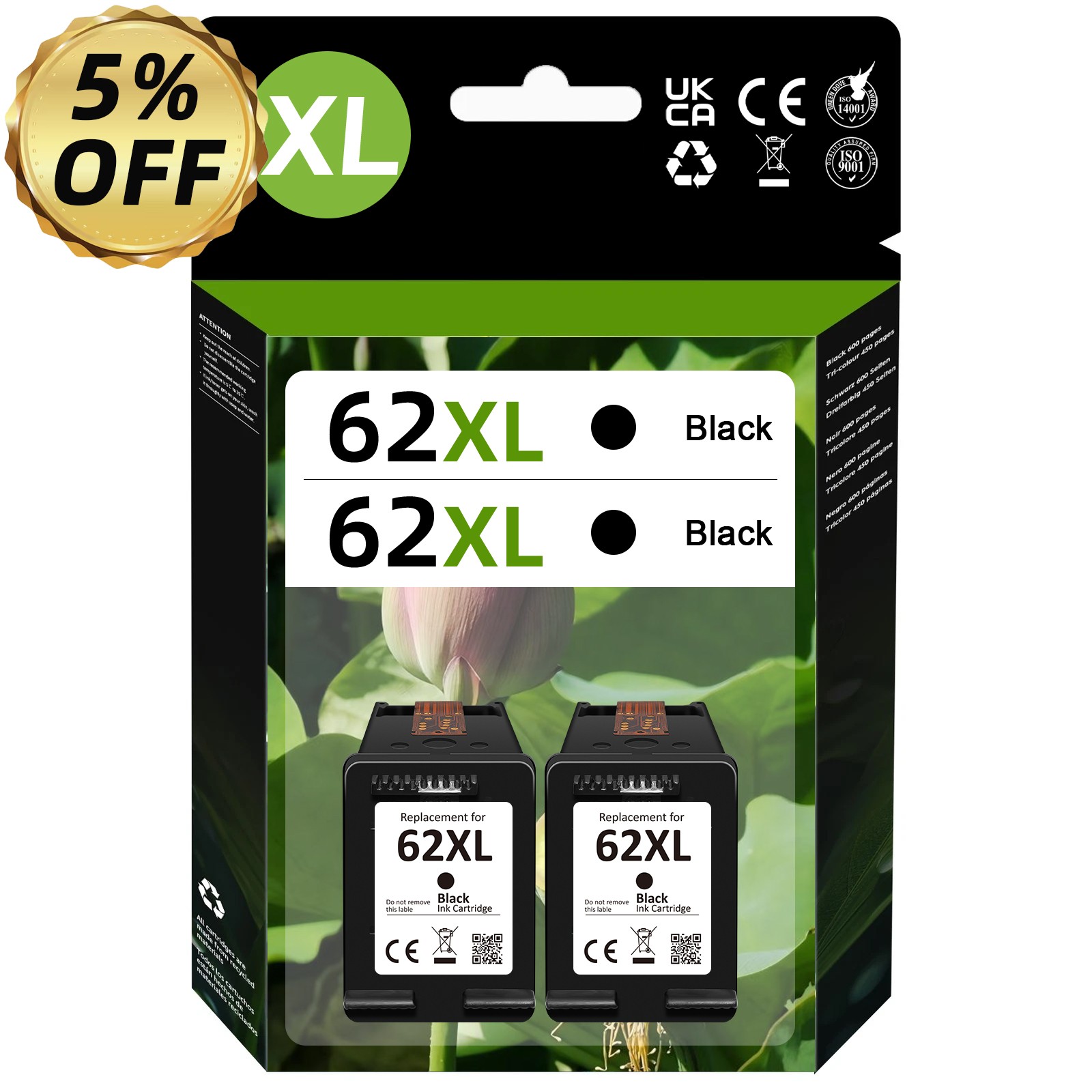 62 XL 62 XXL Ink Cartridge 62 Ink for HP 62XL Envy 7640 5660 5540 5740 7645 Lot