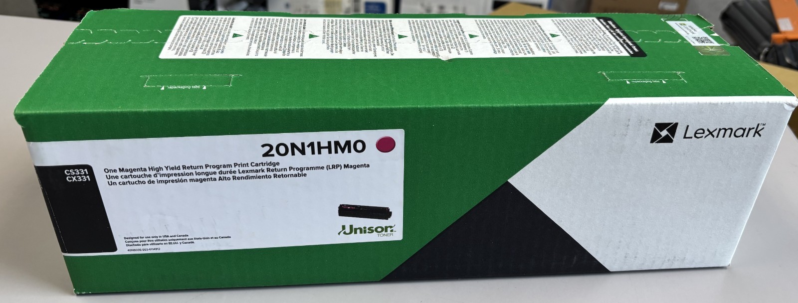 Lexmark Genuine CS331 HY Magenta Toner 20N1HM0 CX331 – Sealed Box