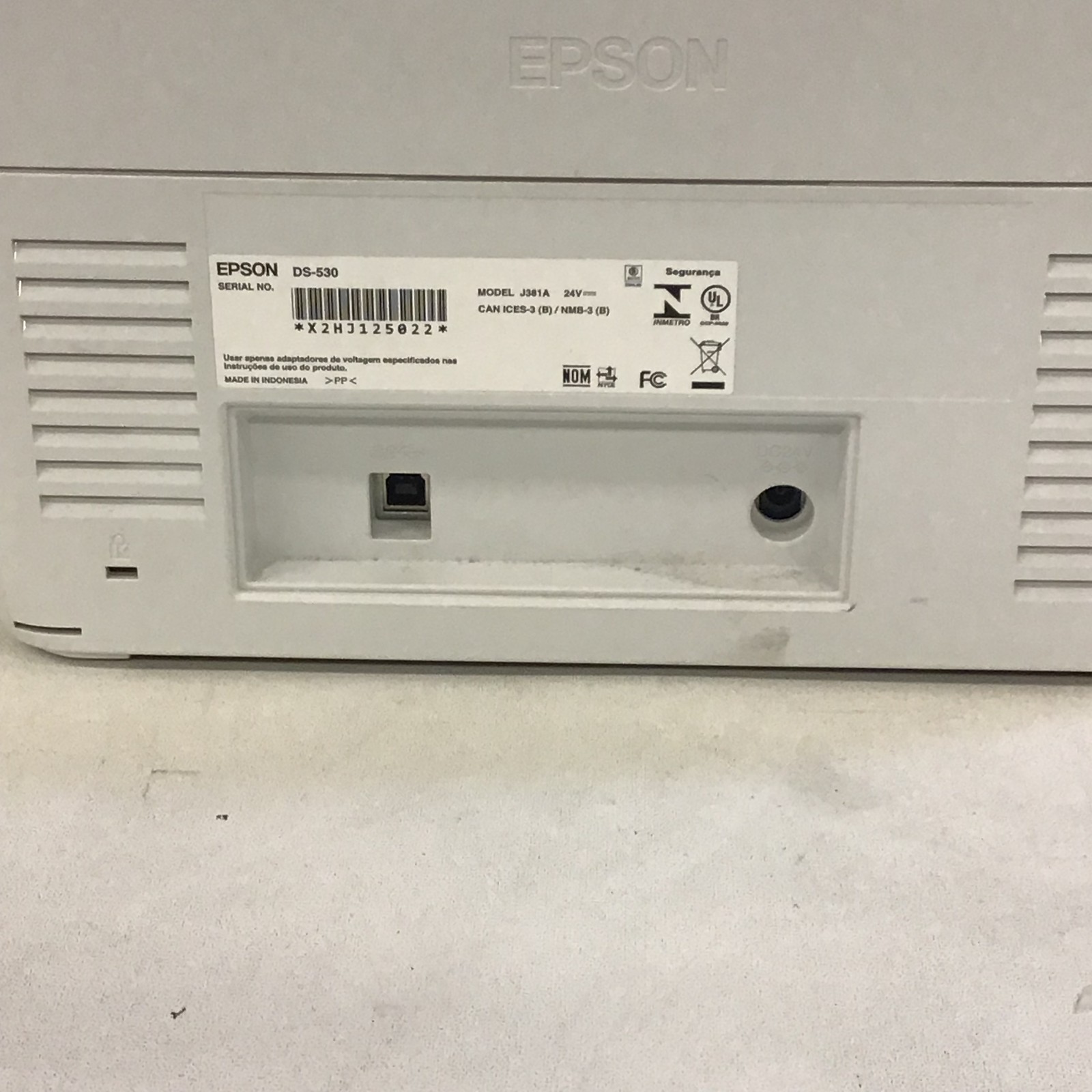 Epson DS-530 Color Duplex Document ADF Scanner J381A