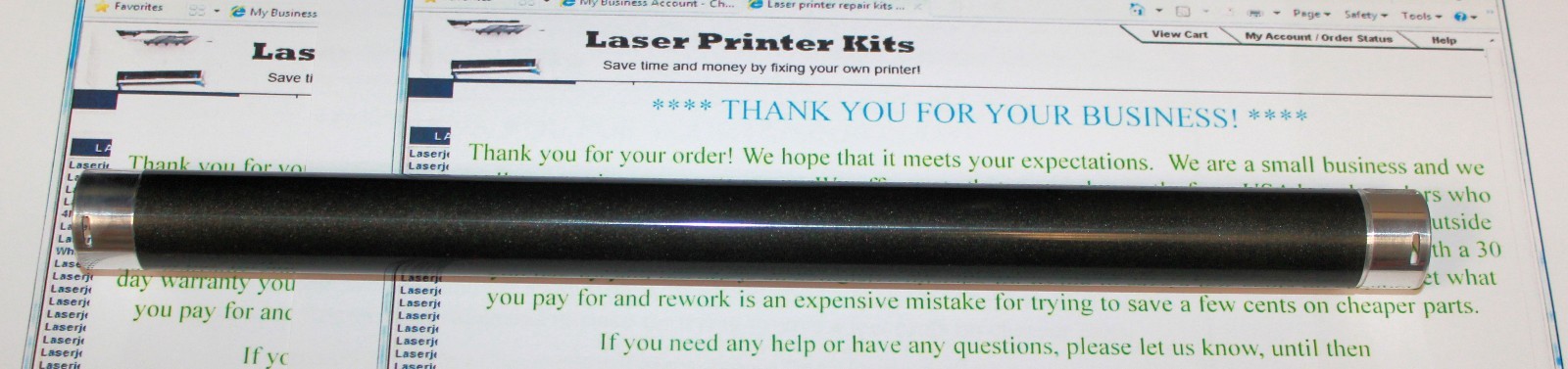 IBM LEXMARK 4019 4029 4039 UPPER FUSER ROLLER 1383322 PREMIUM QUALITY ISO9001 US