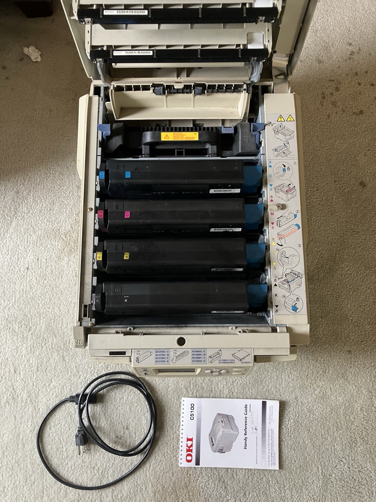Okidata C5100 Color Laser Printer – Powers On/Working Condition