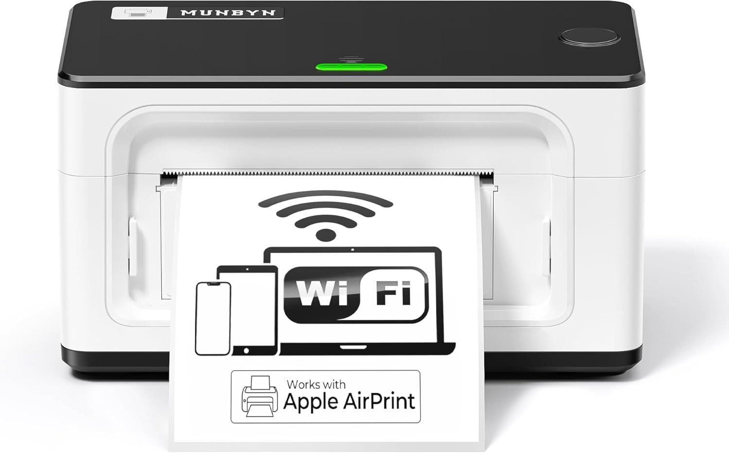 MUNBYN Wireless Thermal Printer – AirPrint, 150mm/s, 4×6 Labels, 2Y Warranty