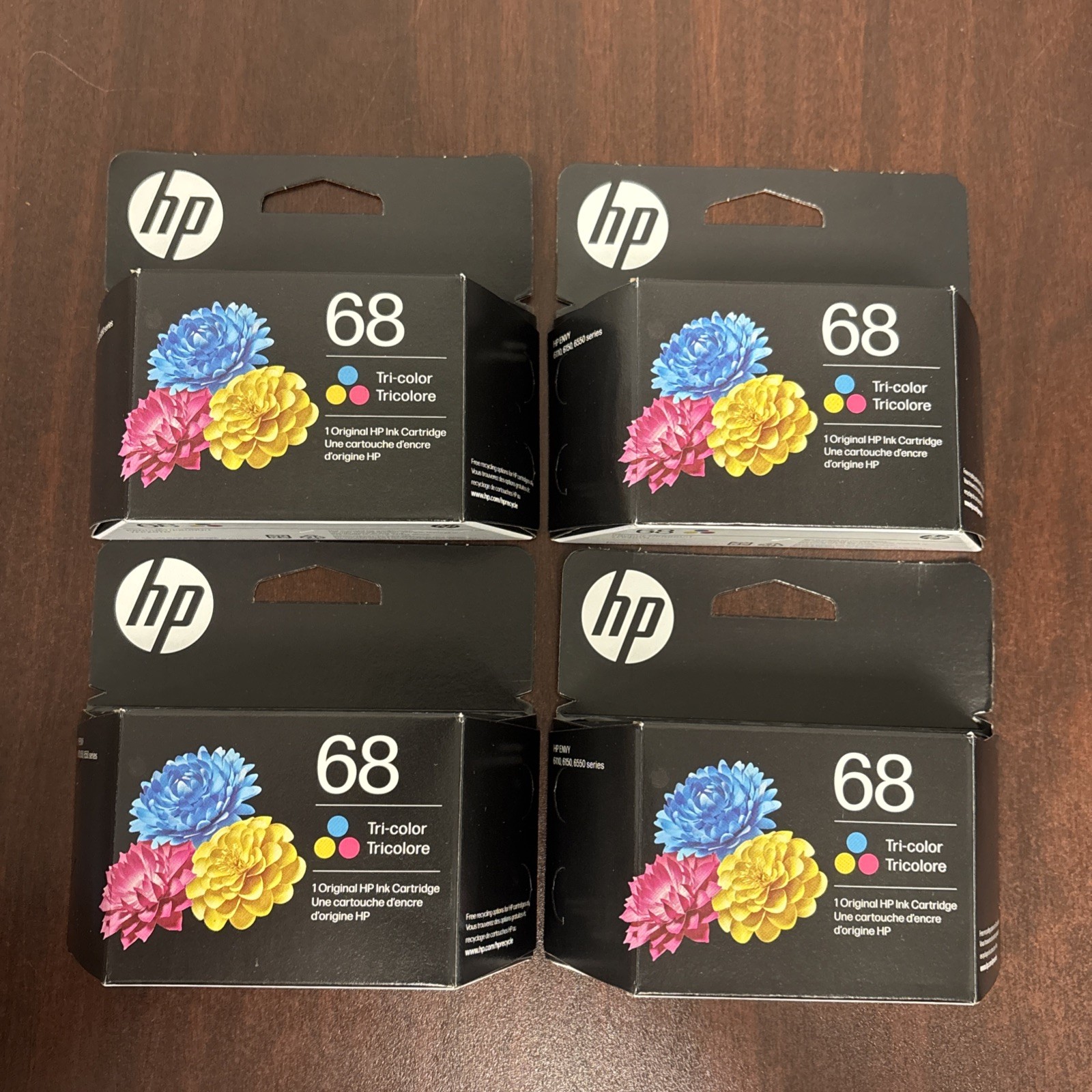 4 Pack – HP 68 Tri-Color Ink Cartridges 7FP20TN EXP 11/26