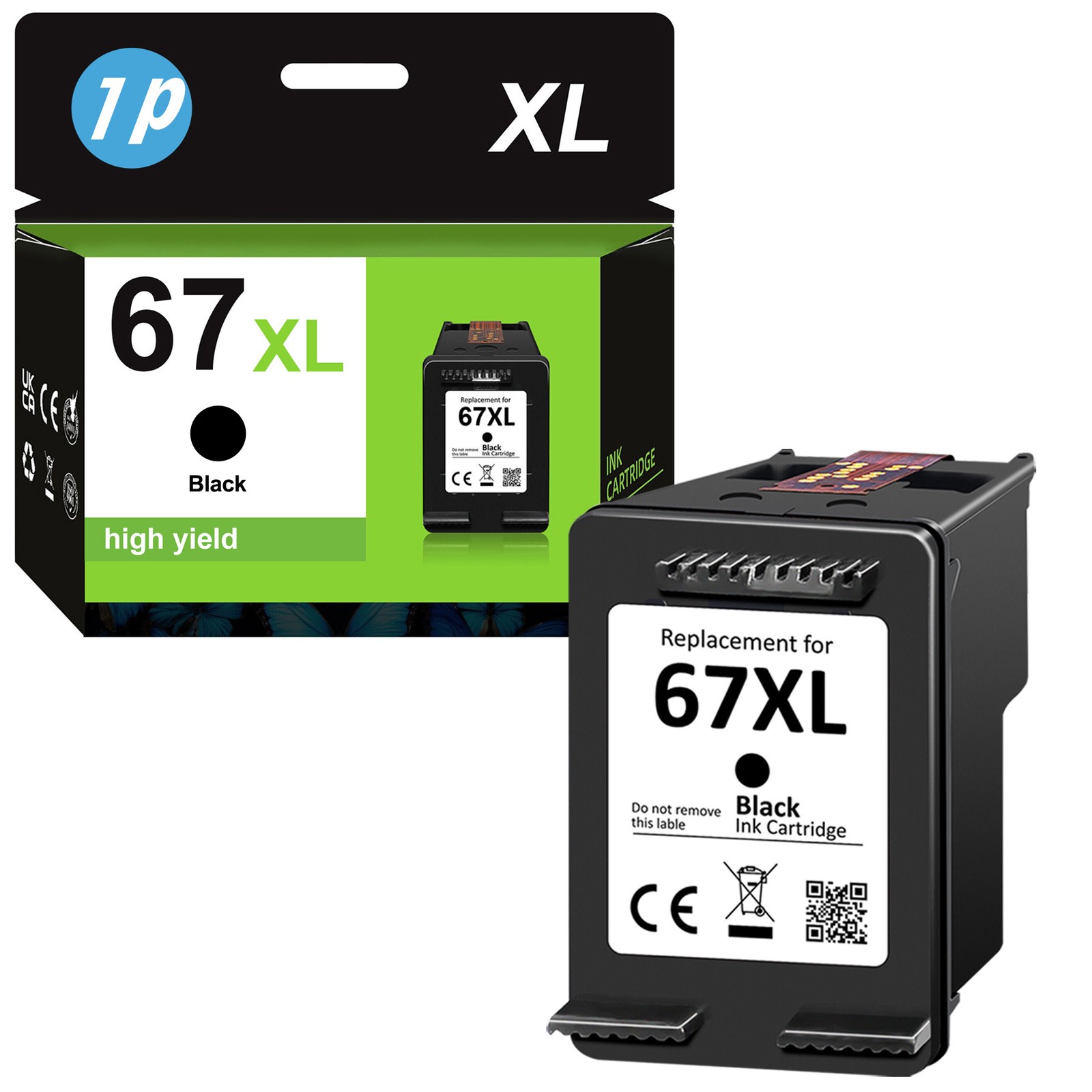67xl Ink Cartridge Black Color for HP Deskjet 2700 2752e 2755e 2800e 2855e 4155e