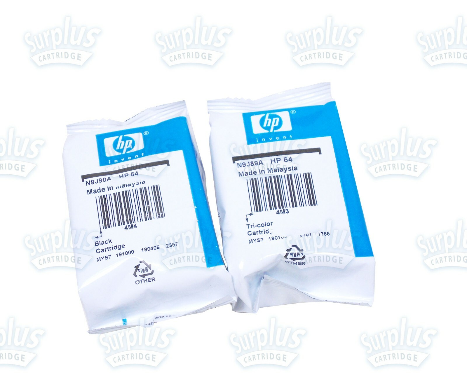 Genuine HP 64 Black & Color ENVY 6220 6222 6252 6255 7120 7164 7820 7855 7864