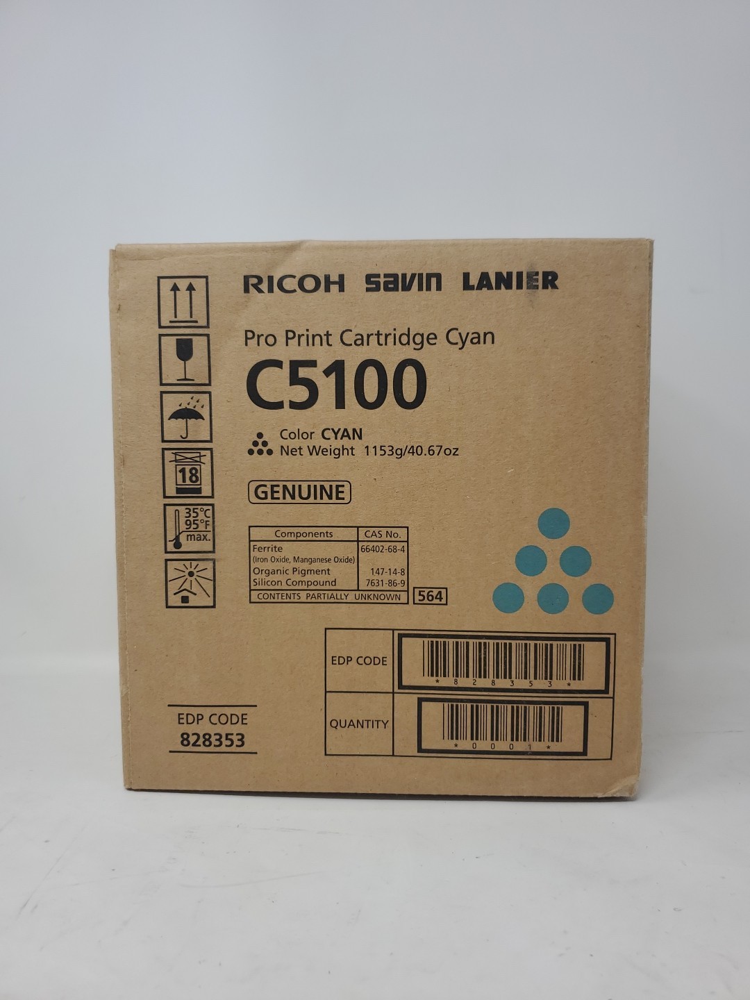 Genuine Ricoh C5100 Cyan Toner Cartridge 828353