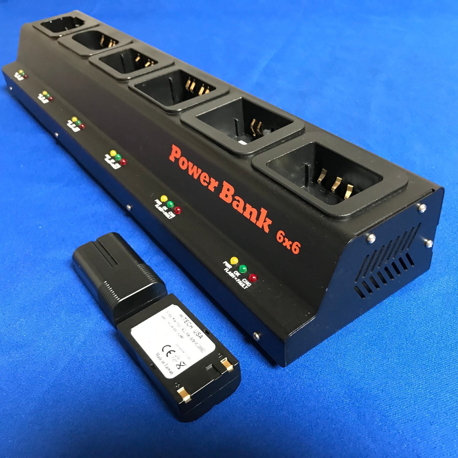6 Bank Pro Multi Charger(UL/CE)+10 of PAXAR/MONARCH 6017/6032/9460 Battery packs