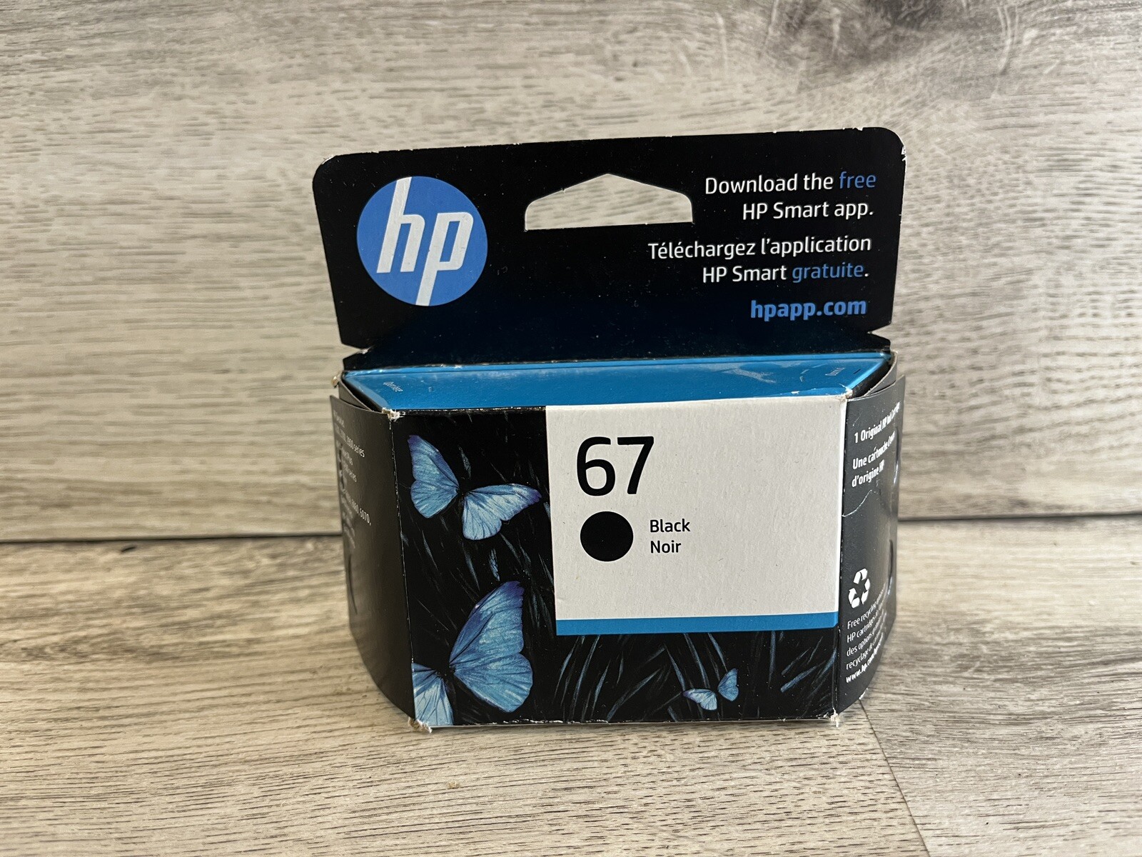 Genuine HP 67 Black Ink Deskjet Cartridge Exp December 2025
