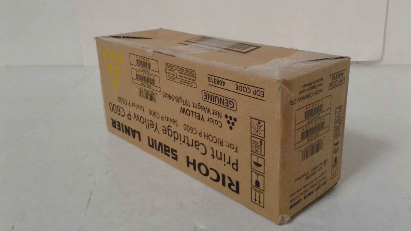 Ricoh 408313, Yellow Toner Ctg for Ricoh P C600