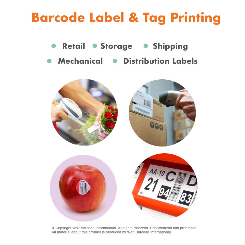 1 Roll 4.17″ x 1476′ (106mm x 450m) General Purpose Wax Thermal Transfer Ribbon