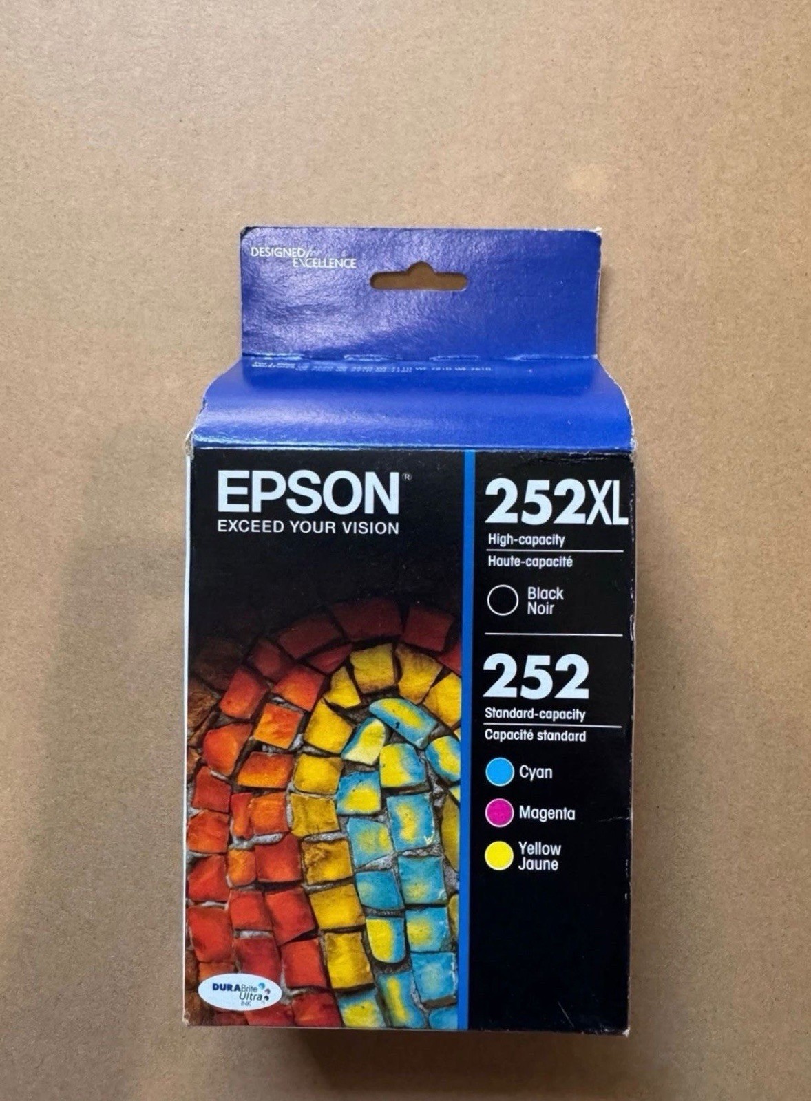 Epson 252XL/252 Black/Tri-Color Ink Cartridge – 4 Pack 2024-2025