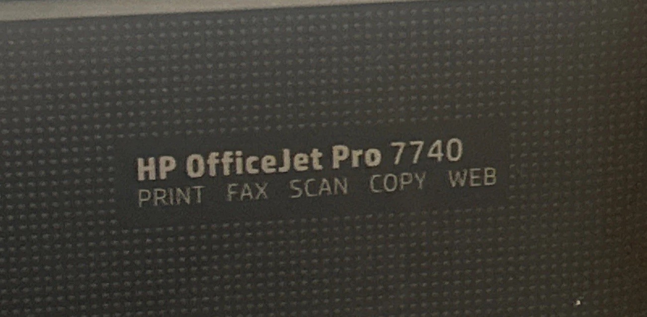 HP OfficeJet Pro 7740 Wide Format All-in-One Multicolor Printer Needs Blue Cart.