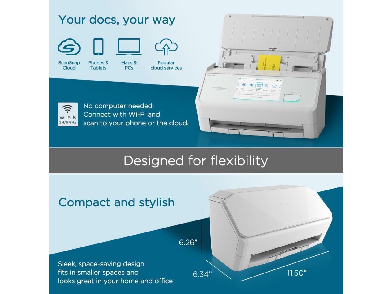 Ricoh ScanSnap iX2500 Sheet Fed Document Scanner (PA03860-B105)
