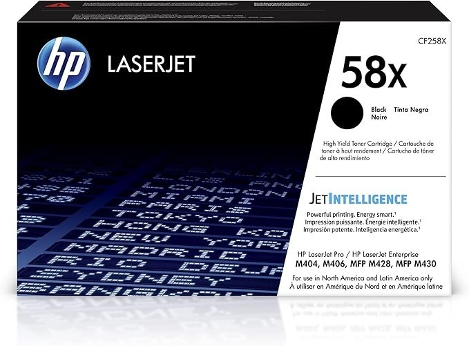 HP 58X Black High-Yield Genuine LaserJet Toner Cartridge CF258X OEM