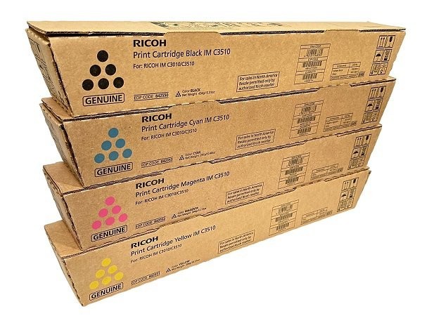 Ricoh Savin Lanier Genuine Toner IM C3510 IM C3010 842550 842551 842552 842553