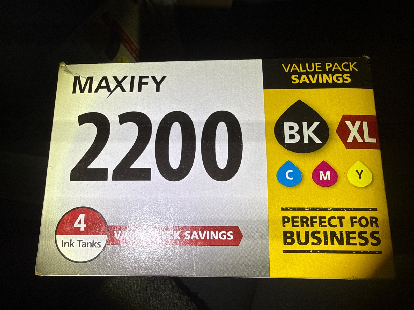 GENUINE Canon Maxify PGI-2200 CYAN, MAGENTA, YELLOW BLACK XL 4 Ink Cartridges