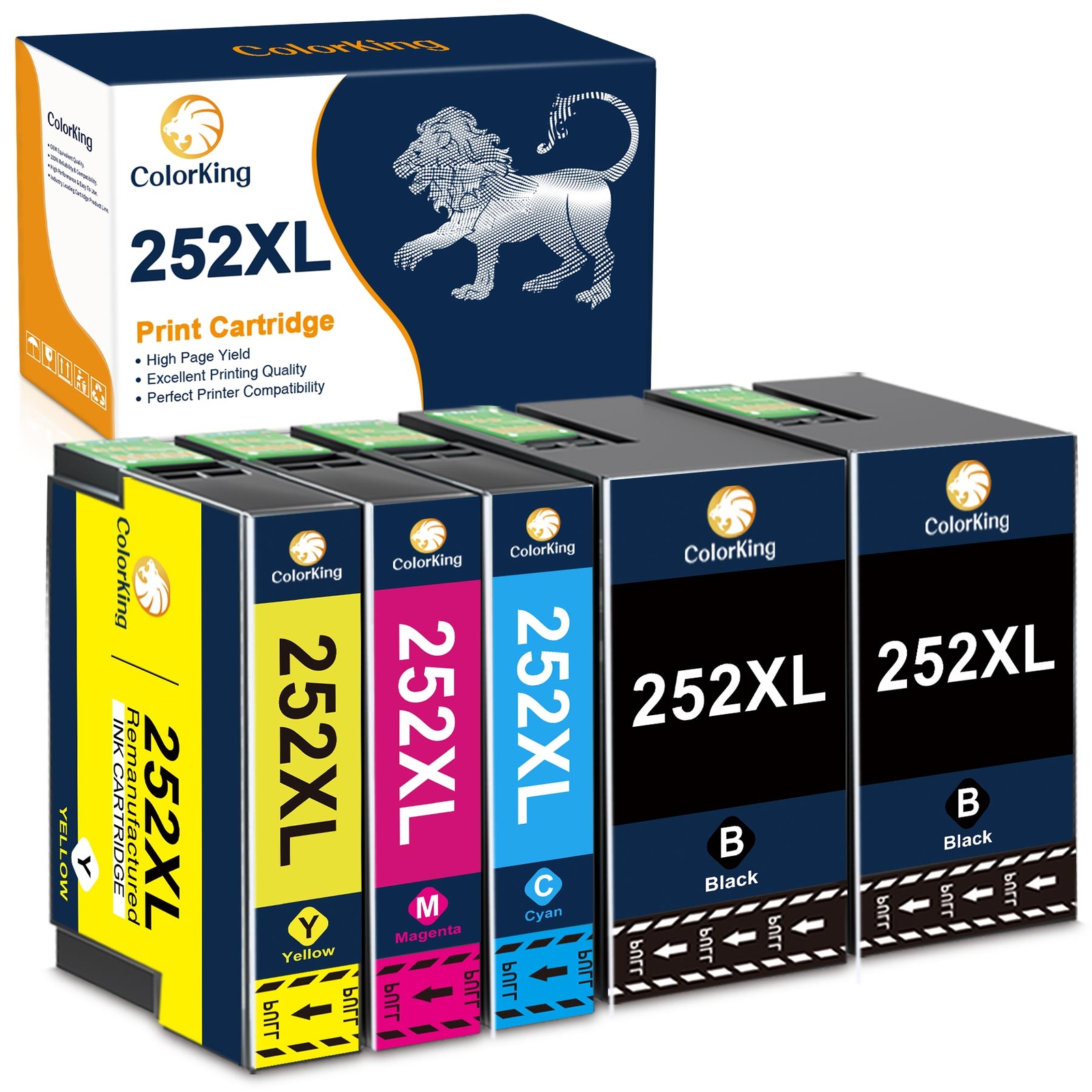 T252XL 252 XL 252XL Replacement Ink For Epson WorkForce WF-3640 WF-7610 WF-7620