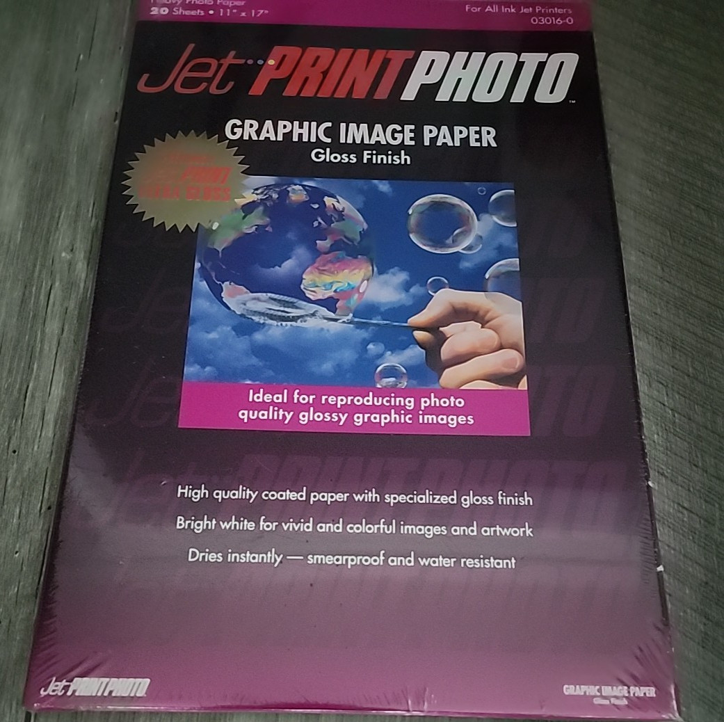 Hammermill Jet PRINT 11″ x 17″ Heavy Glossy Photo Paper 20 Sheets Ink Jet A0