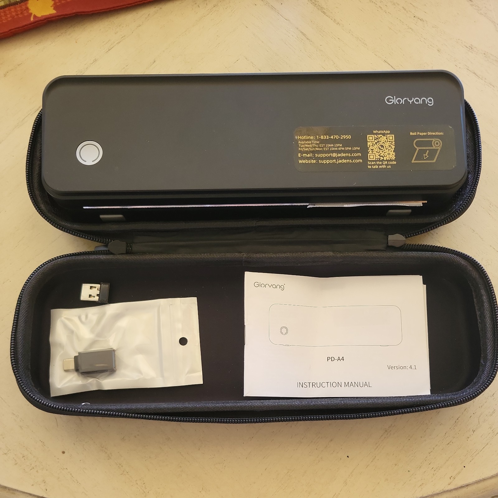 Gloryang Inkless Portable Printer for Travel, Wireless Thermal Printer Suppor…