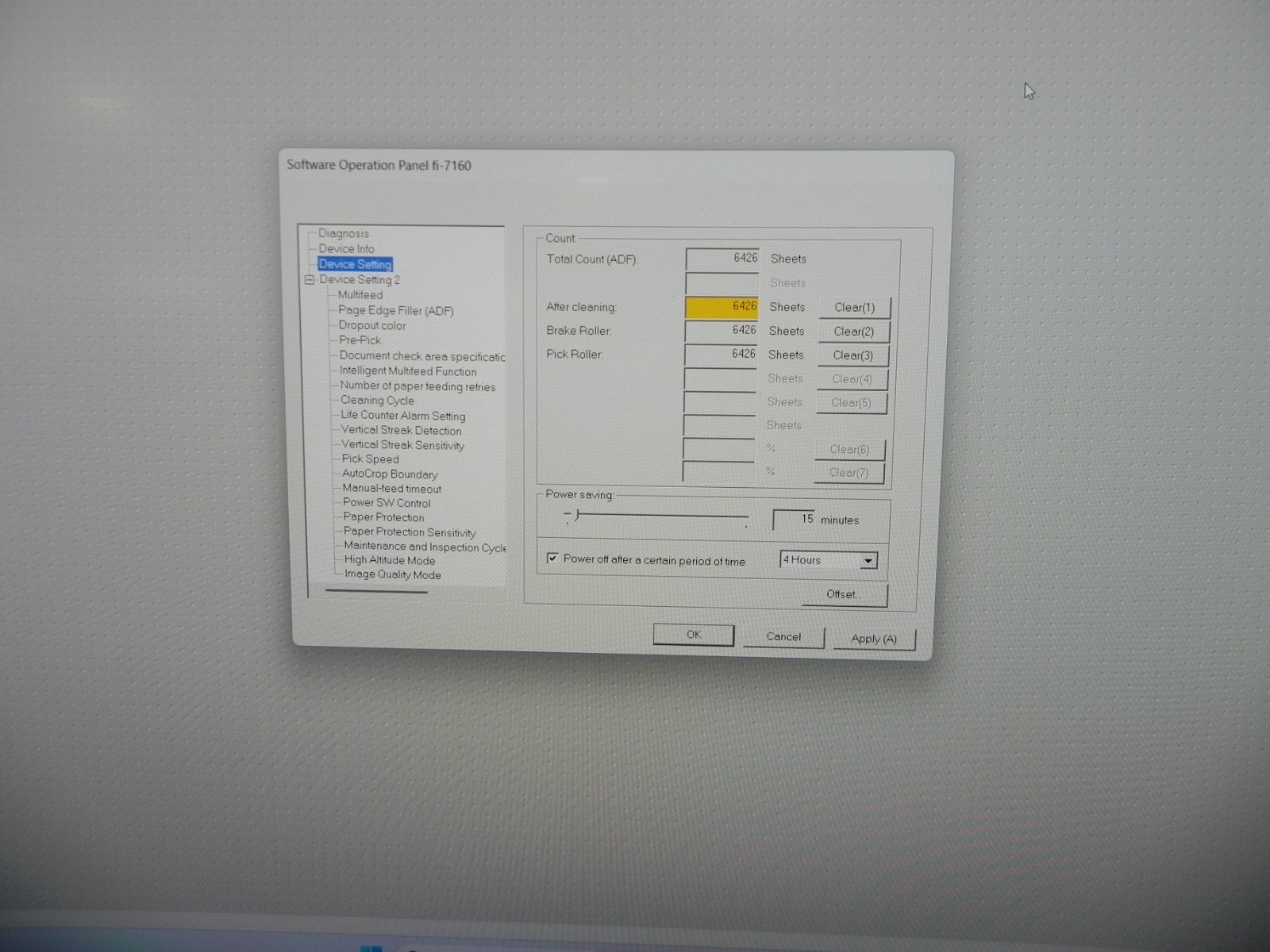2 Fujitsu fi-7160 Color Duplex Document Scanner Page Count 3k & 6k -PA03670-B055