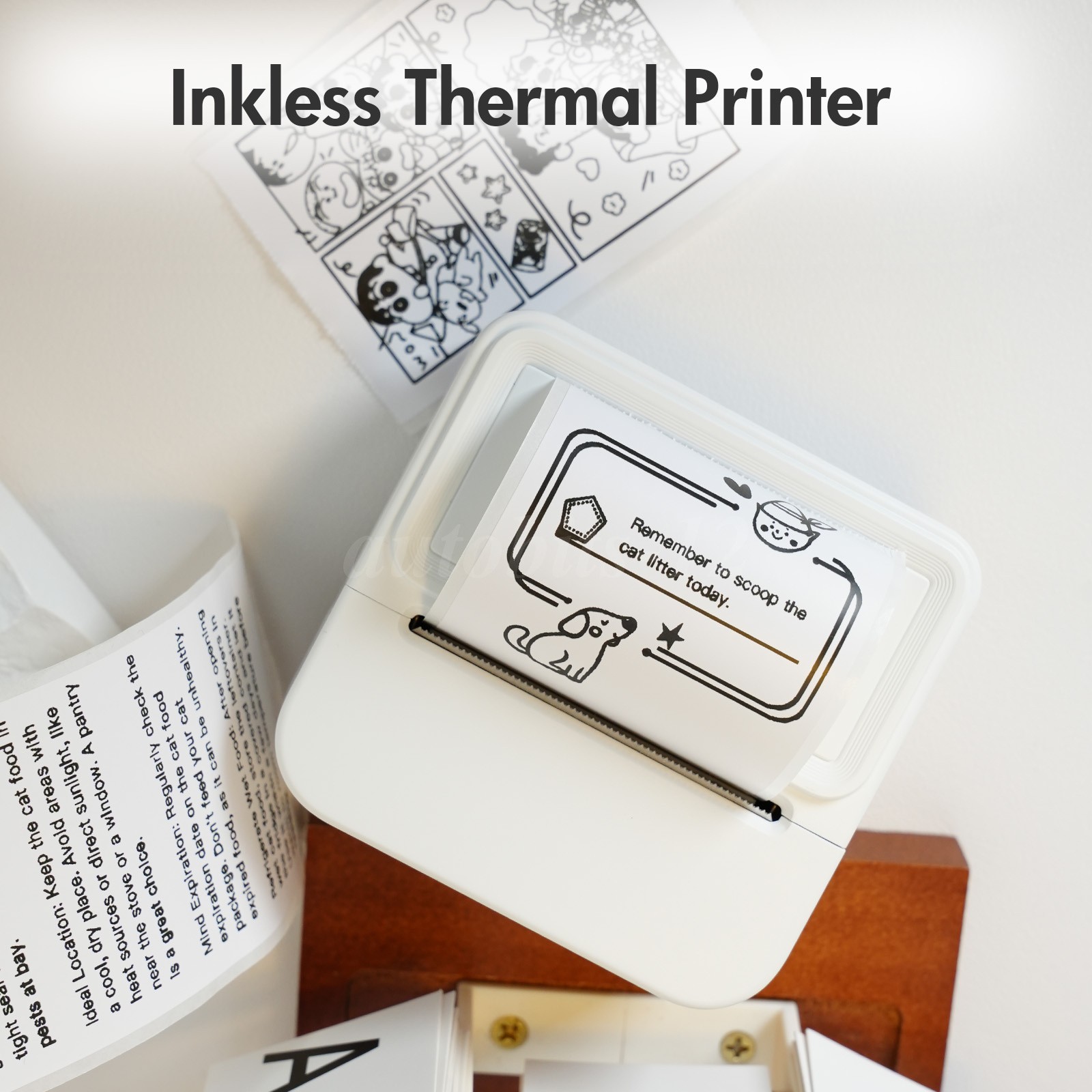 LOT Compact Bluetooth Thermal Mini Label Maker Wireless Inkless Printer for DIY
