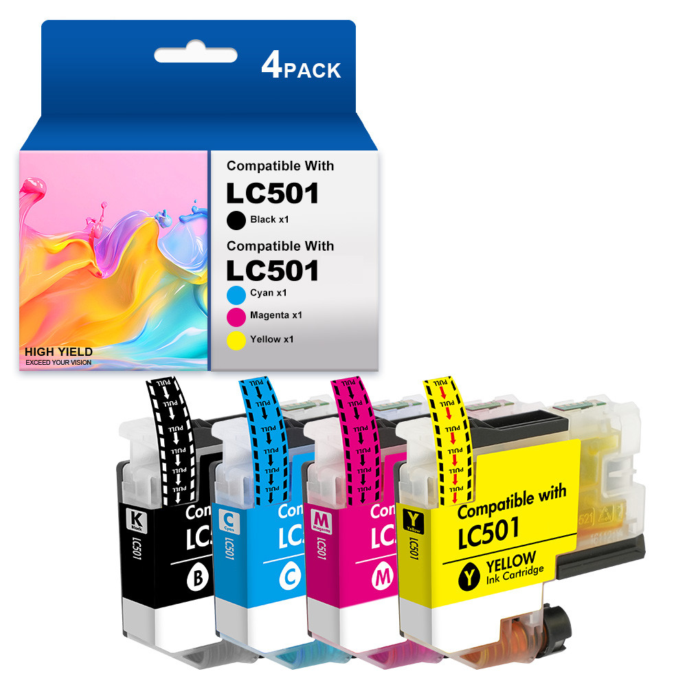 LC501 Ink Compatible for Brother Ink for Brother MFC-J1260DW MFC-J1360DW LOT