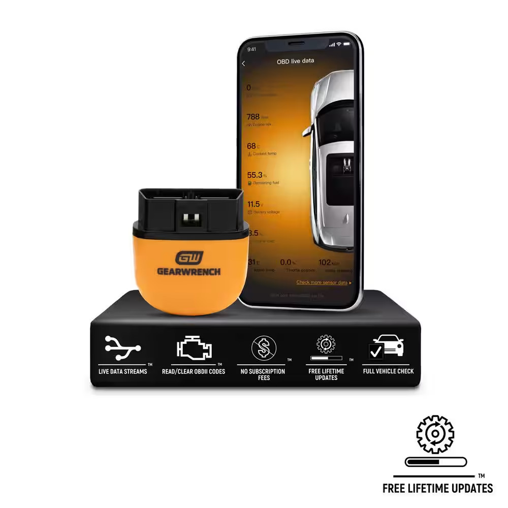 OBD2 Bluetooth Diagnostic Tester with GWSCAN App and Free Lifetime Software Upda
