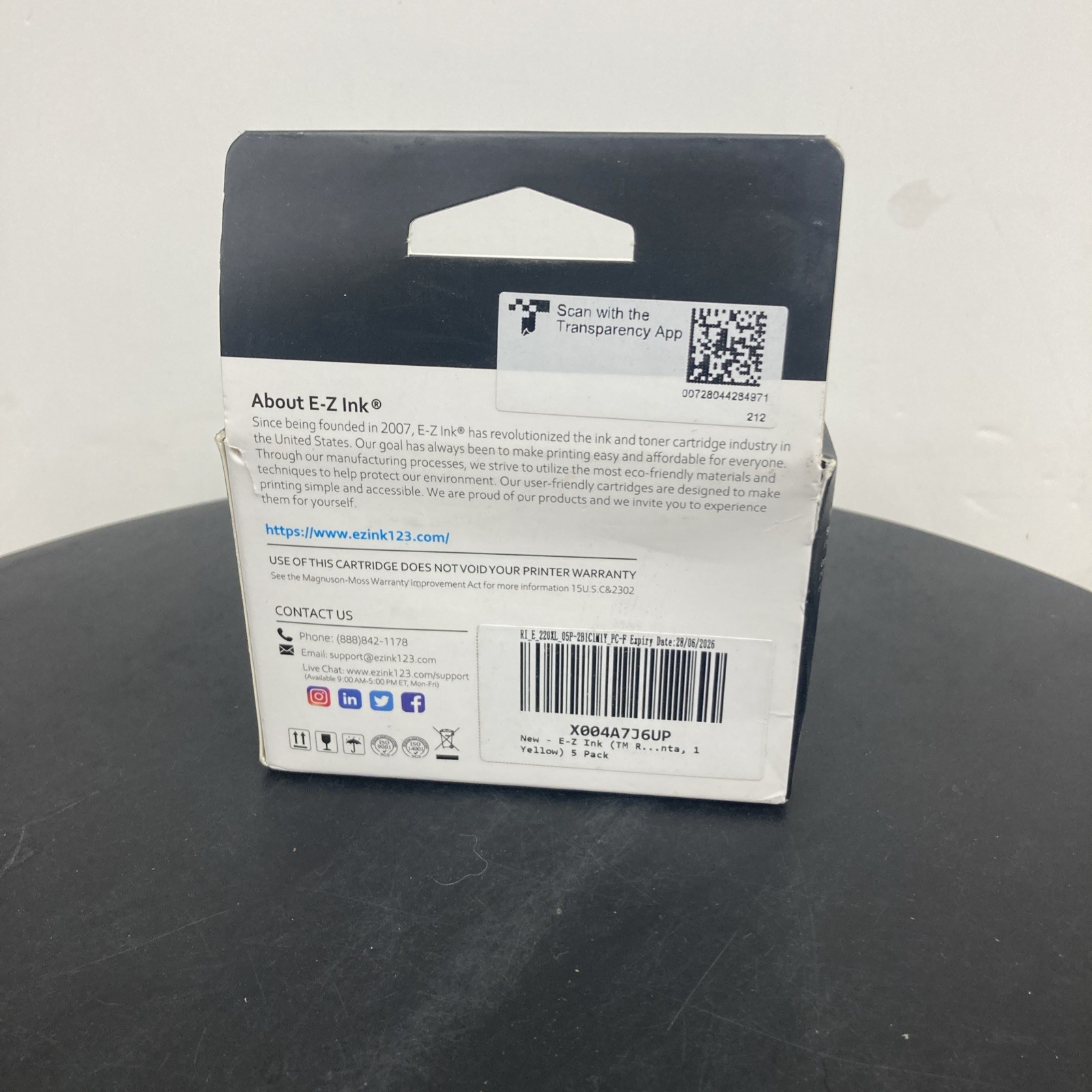 EZink 220XL 5 Pack Sealed- Black x2, Cyan x1, Magenta x1, Yellow x1 10/2026