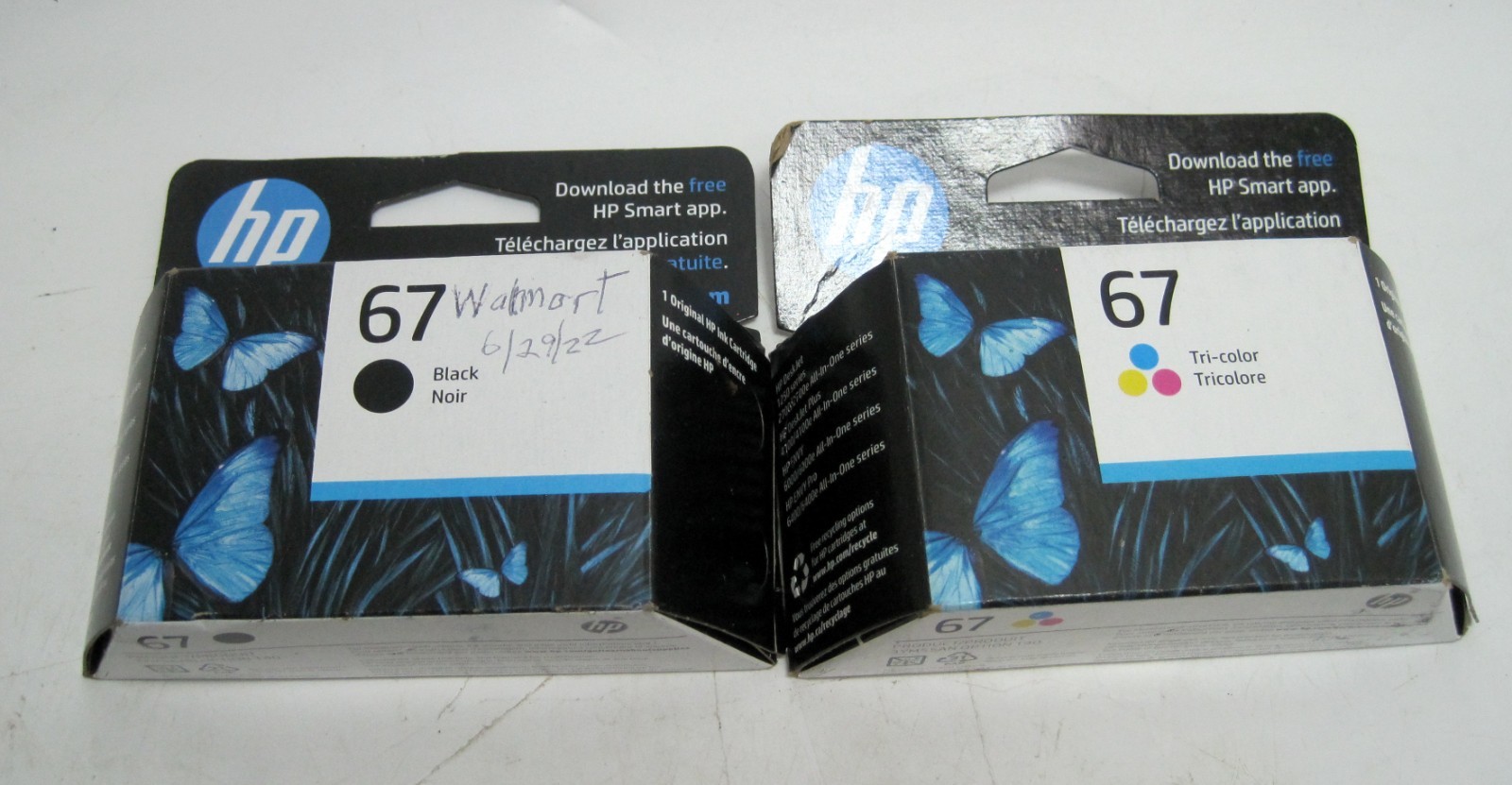 Set of 2 – HP 67 Black & Tri Color Ink Cartridge for DeskJet 1255, 2700, 4100