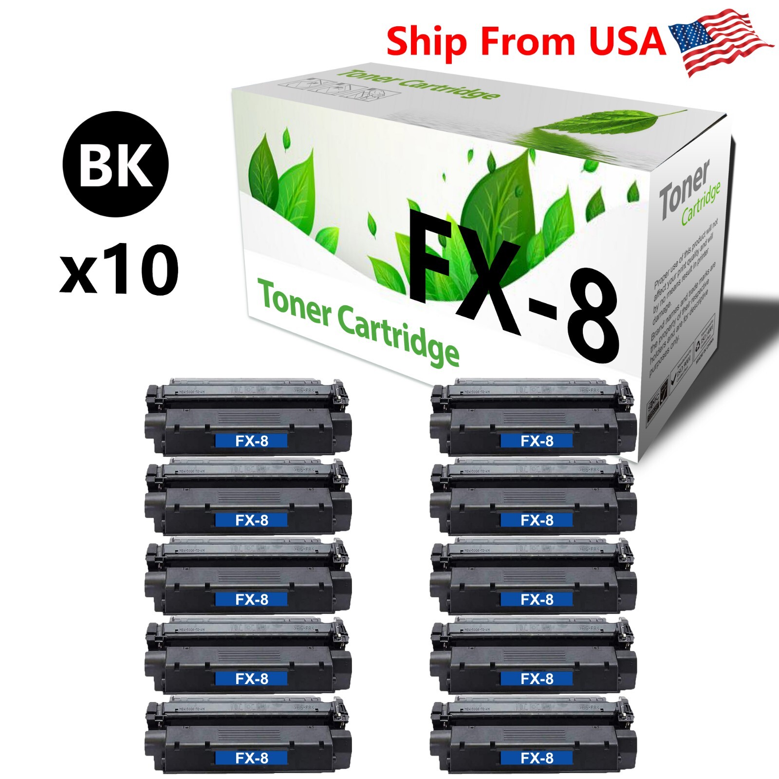 10 Pack FX8 Toner Cartridge FX-8 8955A001AA used for ImageClass D300 D320 D340
